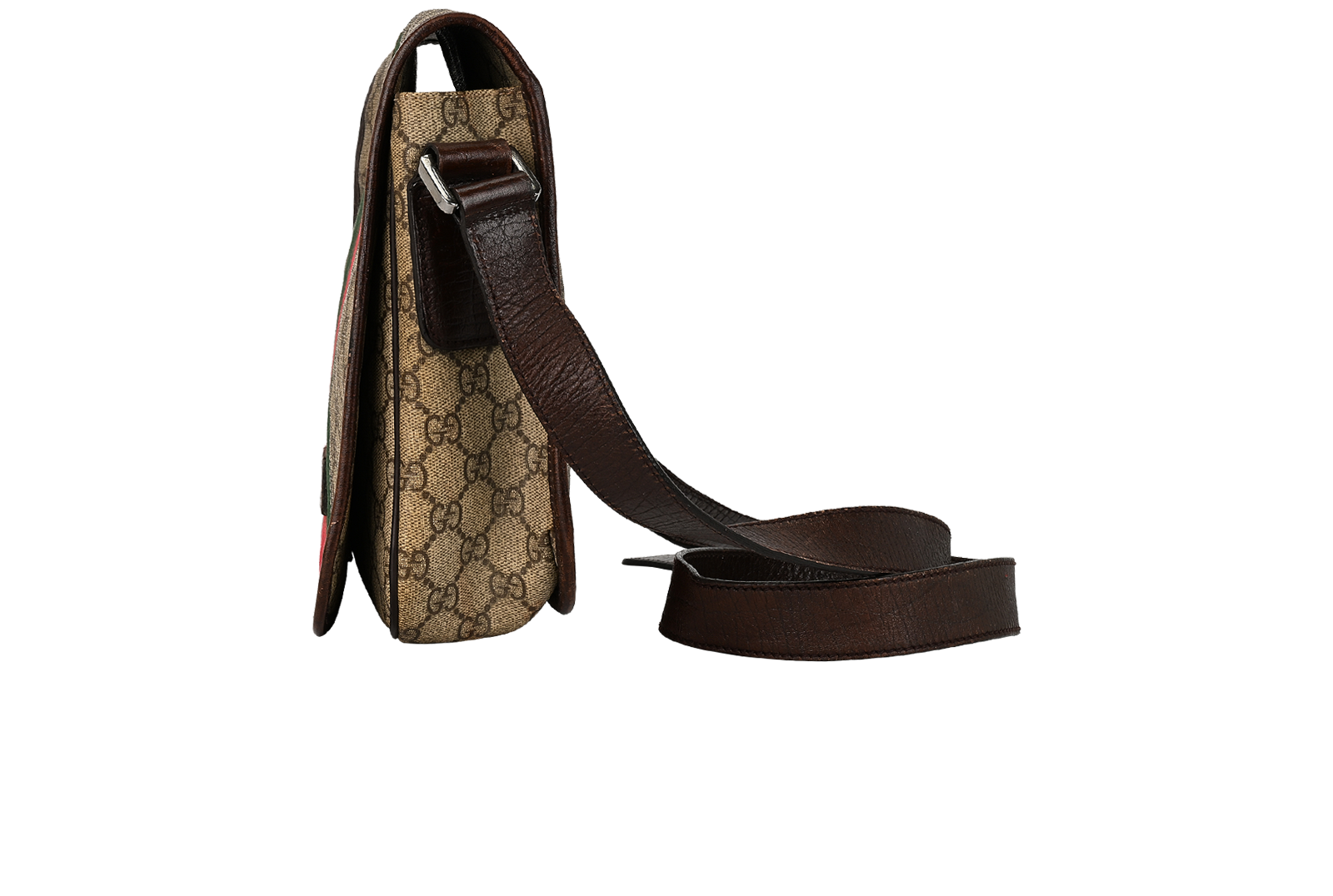 GG Supreme Messenger, &pound;295, Handbags, Beige, Canvas, Bottom view